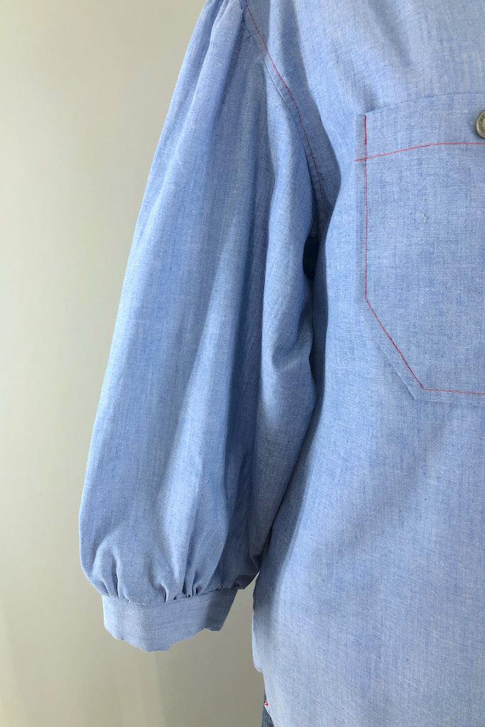 Vintage 70s Chambray Denim Shirt-ThisBlueBird
