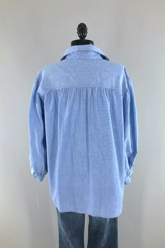 Vintage 70s Chambray Denim Shirt-ThisBlueBird