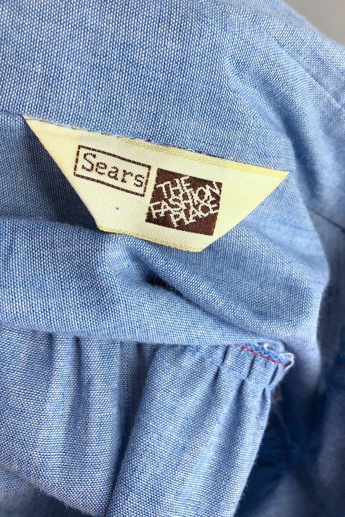 Vintage 70s Chambray Denim Shirt-ThisBlueBird