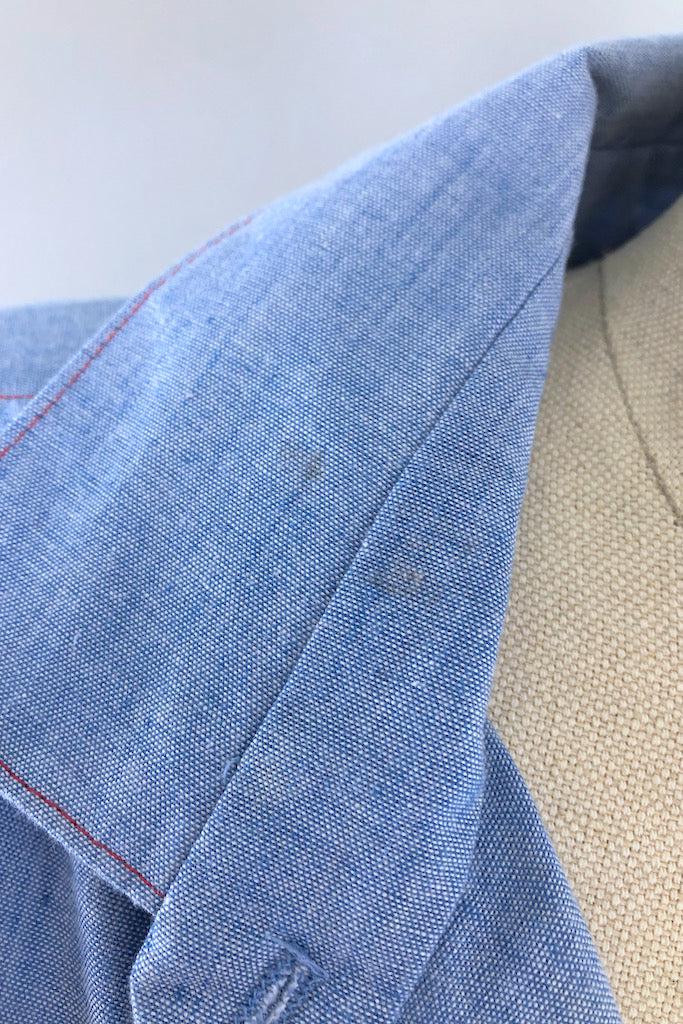 Vintage 70s Chambray Denim Shirt-ThisBlueBird