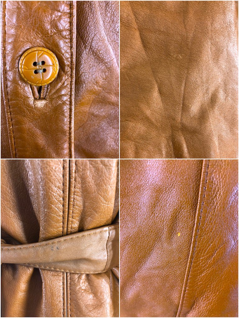 Vintage 70s Leather Jacket with Sherpa Lining-ThisBlueBird - Modern Vintage