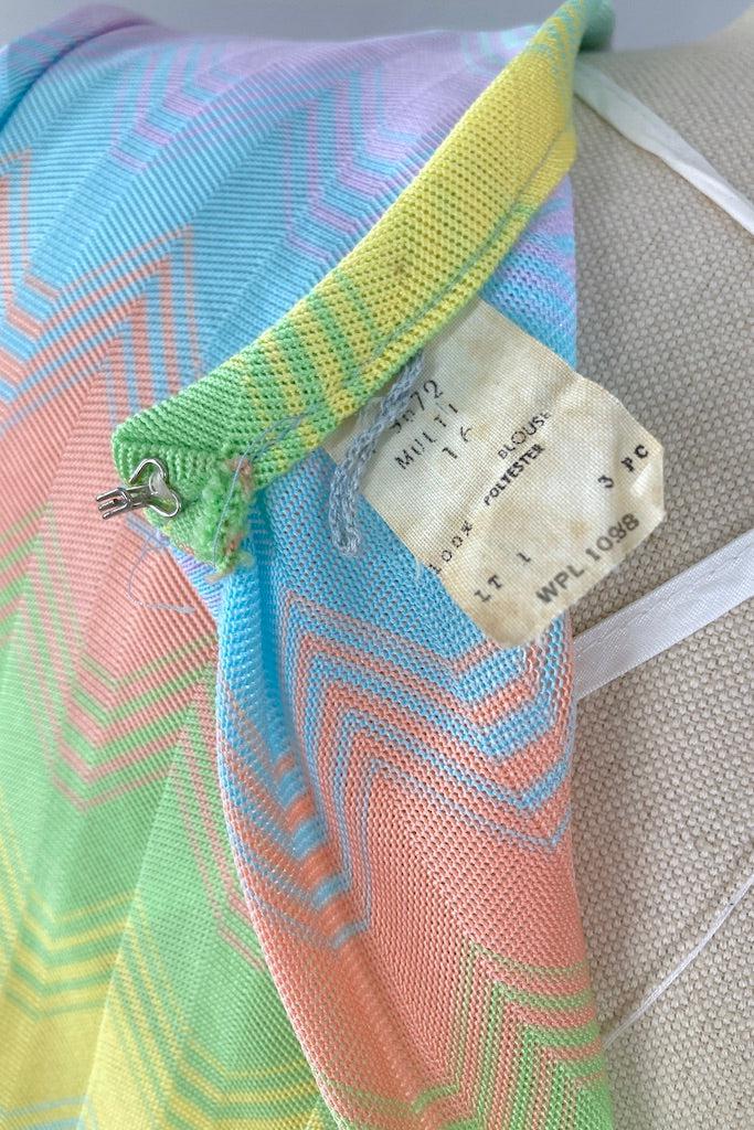 Vintage 70s Pastel Rainbow Top-ThisBlueBird