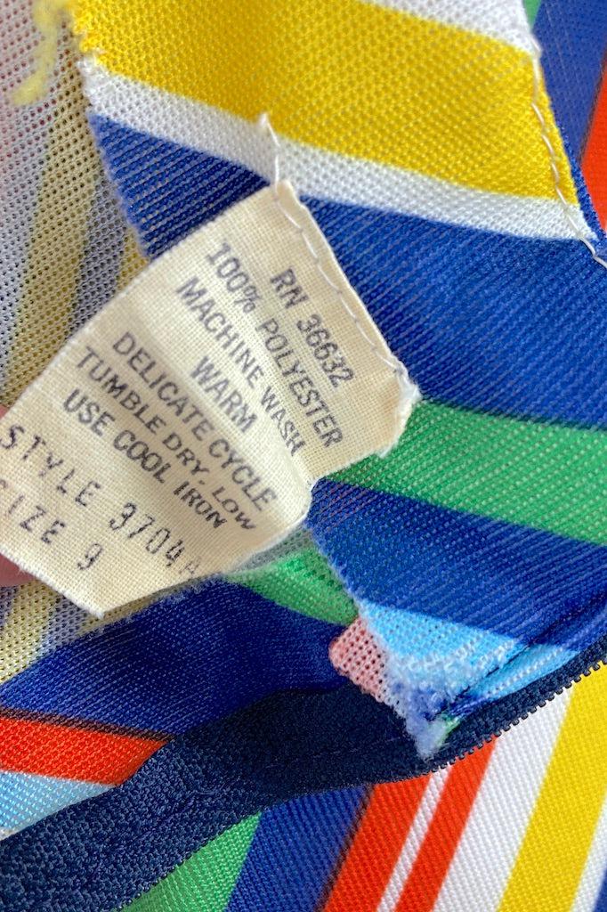 Vintage 70s Rainbow Halter Dress-ThisBlueBird