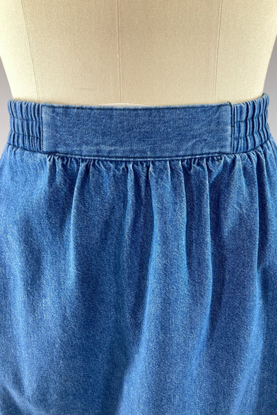 Vintage '80s Denim Skirt-ThisBlueBird