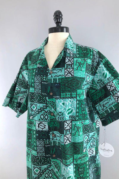 Vintage '80s Men's Hawaiian Shirt-ThisBlueBird