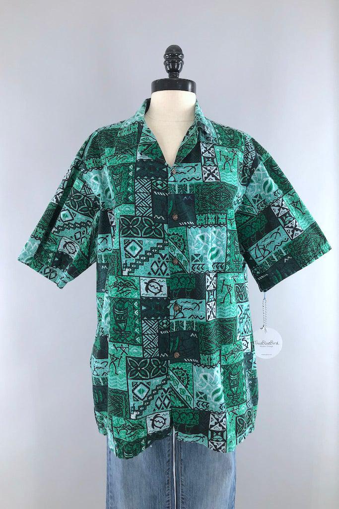 Vintage '80s Men's Hawaiian Shirt-ThisBlueBird