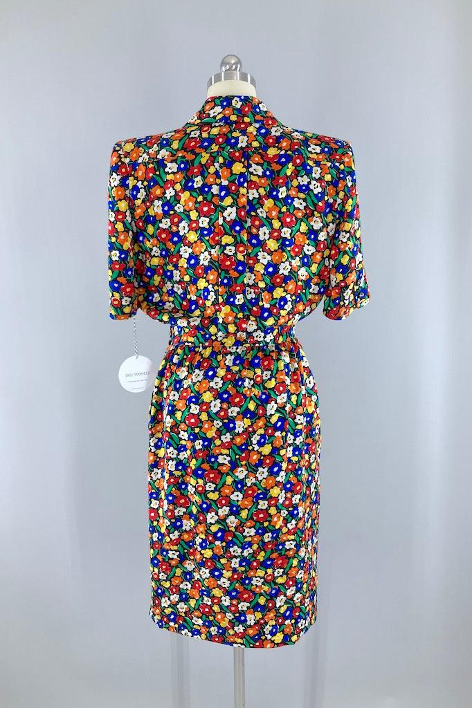 Vintage 80s Valentino Day Dress-ThisBlueBird