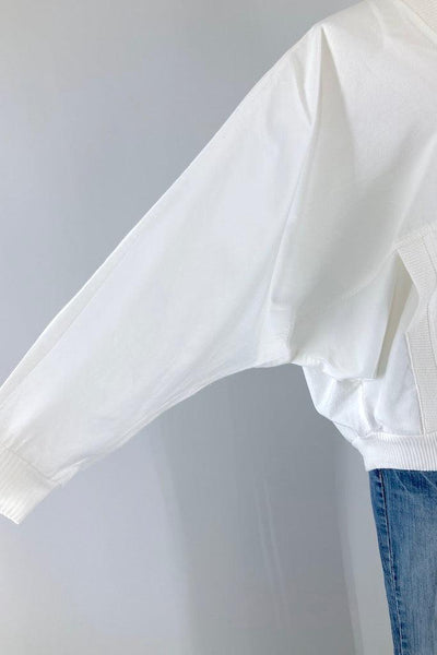 Vintage 80s White Cotton Jacket-ThisBlueBird