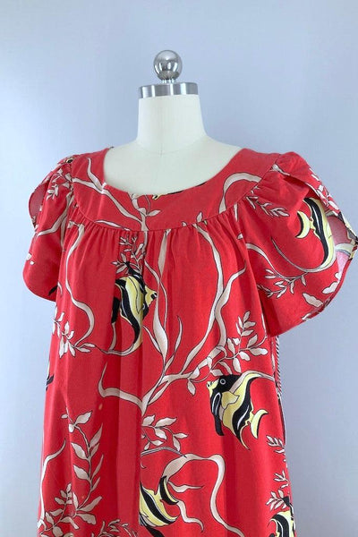 Vintage Angelfish Hilo Hattie Hawaiian Dress-ThisBlueBird