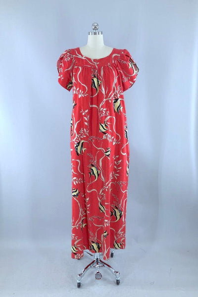 Vintage Angelfish Hilo Hattie Hawaiian Dress-ThisBlueBird