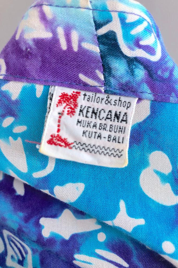 Vintage Aqua Bali Batik Dress-ThisBlueBird