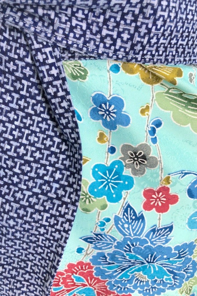 Vintage Aqua Blue Floral Kimono Robe-ThisBlueBird - Modern Vintage