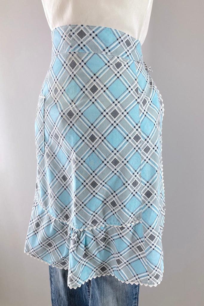Vintage Aqua Half Apron-ThisBlueBird