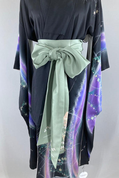 Vintage Aurora Borealis Universe Kimono Robe-ThisBlueBird