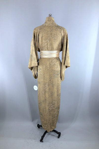 Vintage Autumn Trees Silk Kimono Robe-ThisBlueBird - Modern Vintage