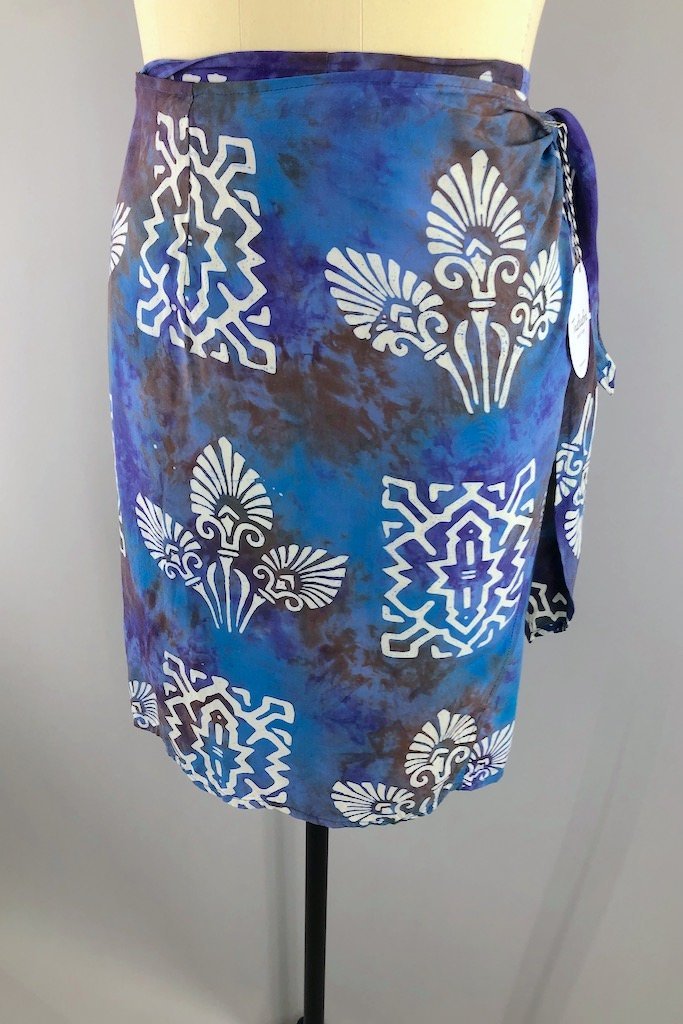 Vintage Bali Batik Wrap Skirt-ThisBlueBird - Modern Vintage