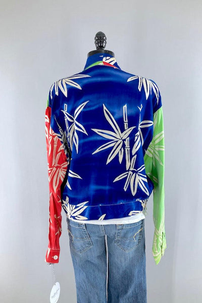 Vintage Beaded Batik Floral Jacket-ThisBlueBird