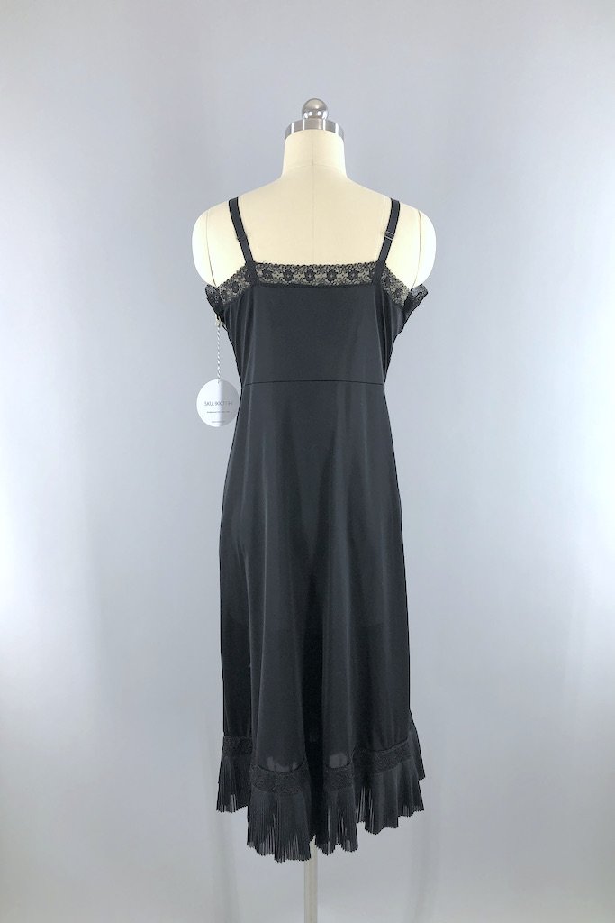 Vintage 1960s Black Lace Slip-ThisBlueBird - Modern Vintage