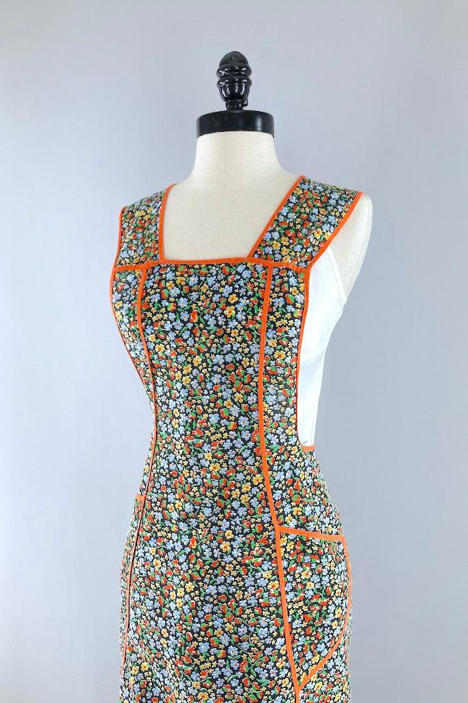 Vintage Black &amp; Orange Full Apron-ThisBlueBird