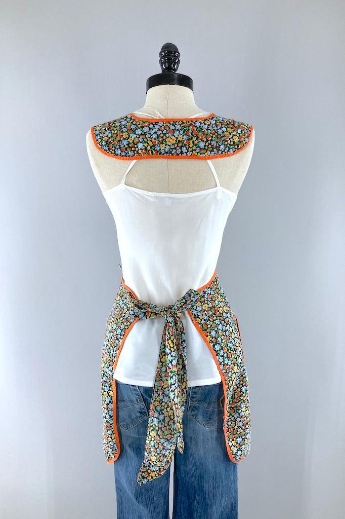 Vintage Black &amp; Orange Full Apron-ThisBlueBird