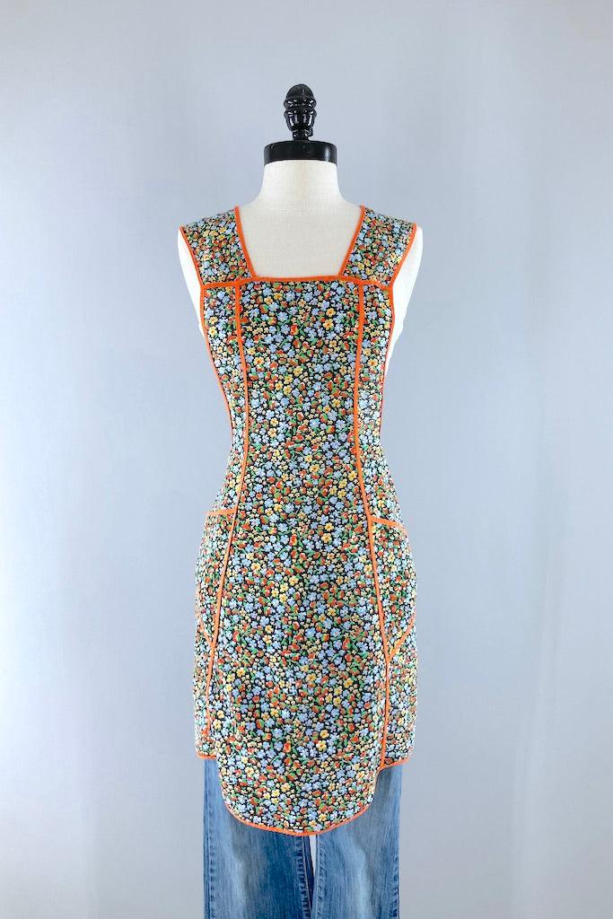 Vintage Black &amp; Orange Full Apron-ThisBlueBird