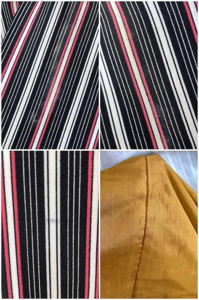 Vintage Black & Pink Stripe Kimono Robe-ThisBlueBird - Modern Vintage