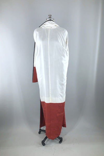 Vintage Black Silk Crepe Kimono Robe-ThisBlueBird - Modern Vintage