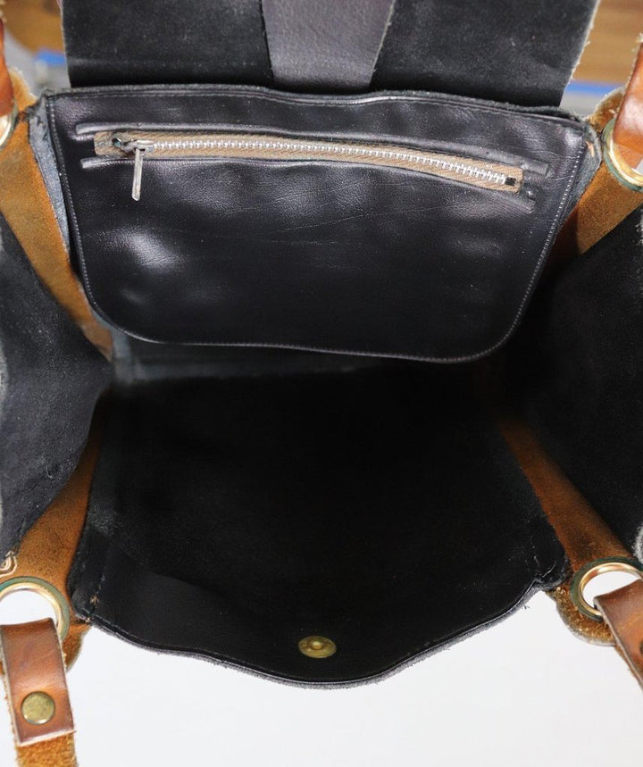 Vintage 1980s Black Suede Leather Shoulder Bag - ThisBlueBird