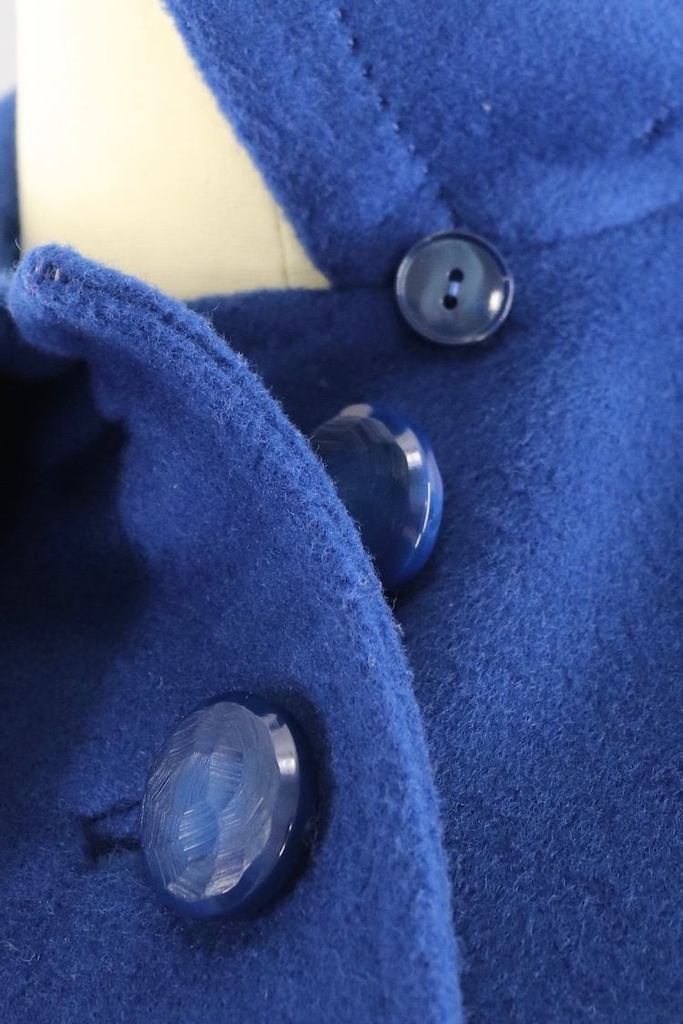 Vintage 1960s Blue Cashmere Wool Coat - ThisBlueBird