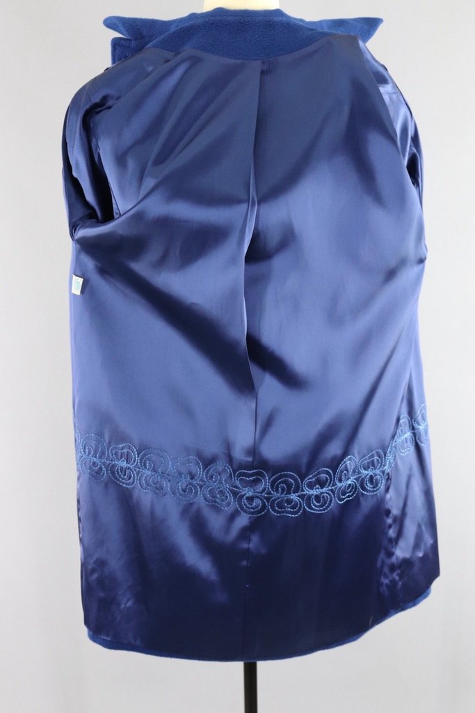 Vintage 1960s Blue Cashmere Wool Coat - ThisBlueBird