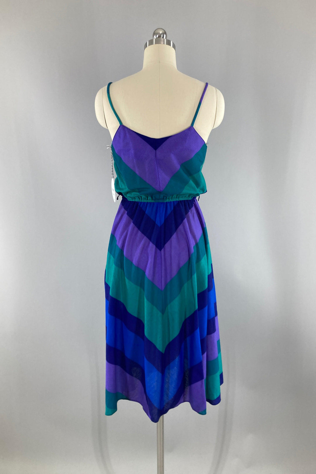 Vintage Blue Chevron Sundress-ThisBlueBird