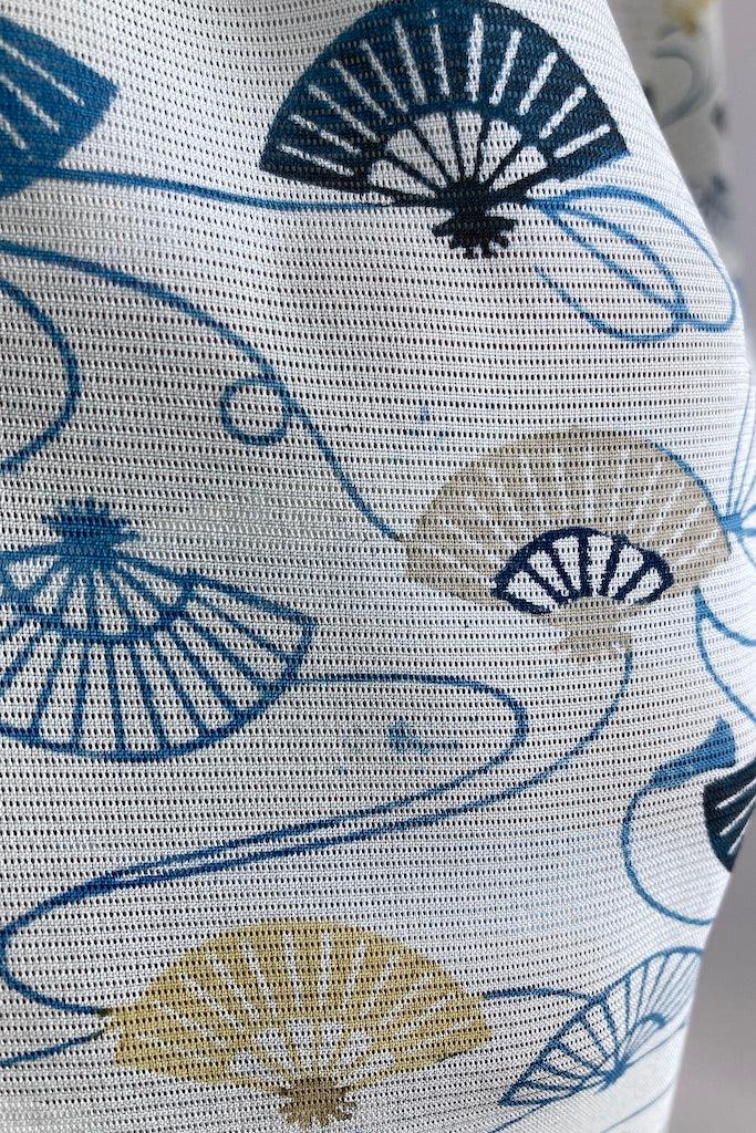 Vintage Blue Fans Summer Kimono Robe-ThisBlueBird