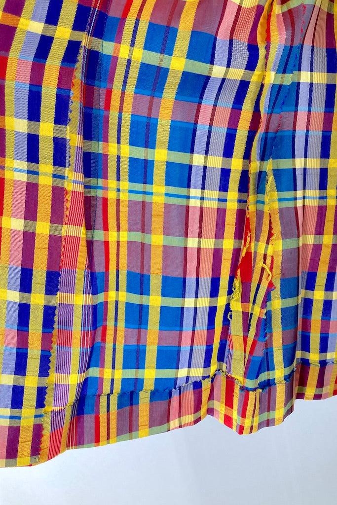 Vintage Blue &amp; Gold Plaid Jacket-ThisBlueBird