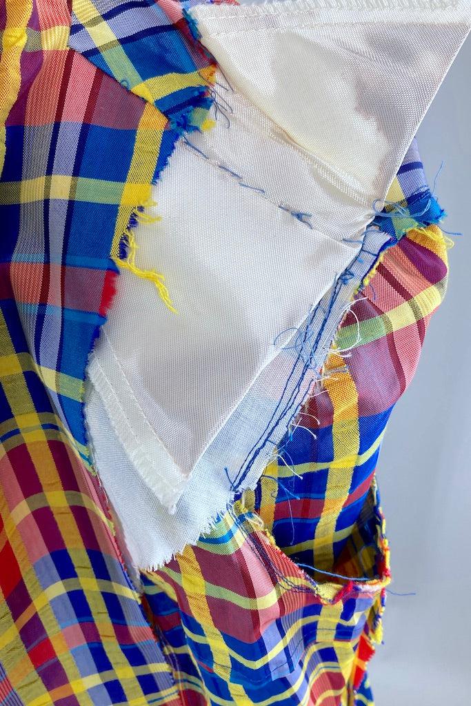 Vintage Blue &amp; Gold Plaid Jacket-ThisBlueBird