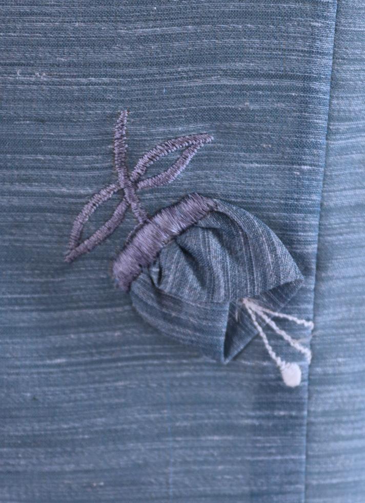 1960s Vintage Blue Grey Tulip Dress - ThisBlueBird