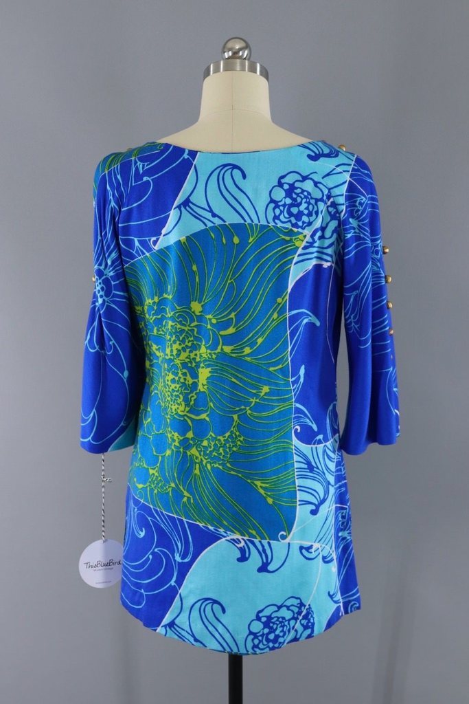 Vintage 1960s Hawaiian Floral Tunic-ThisBlueBird - Modern Vintage