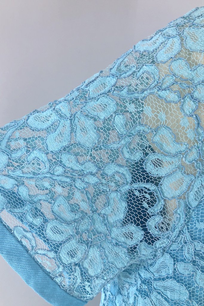 Vintage Blue Lace Party Dress-ThisBlueBird - Modern Vintage