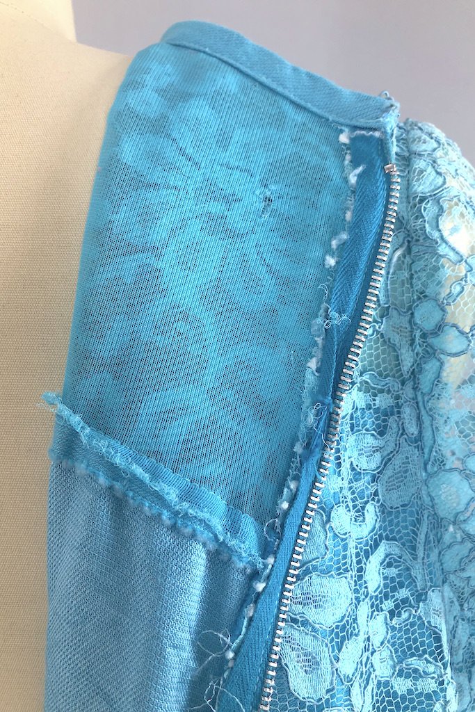 Vintage Blue Lace Party Dress-ThisBlueBird - Modern Vintage