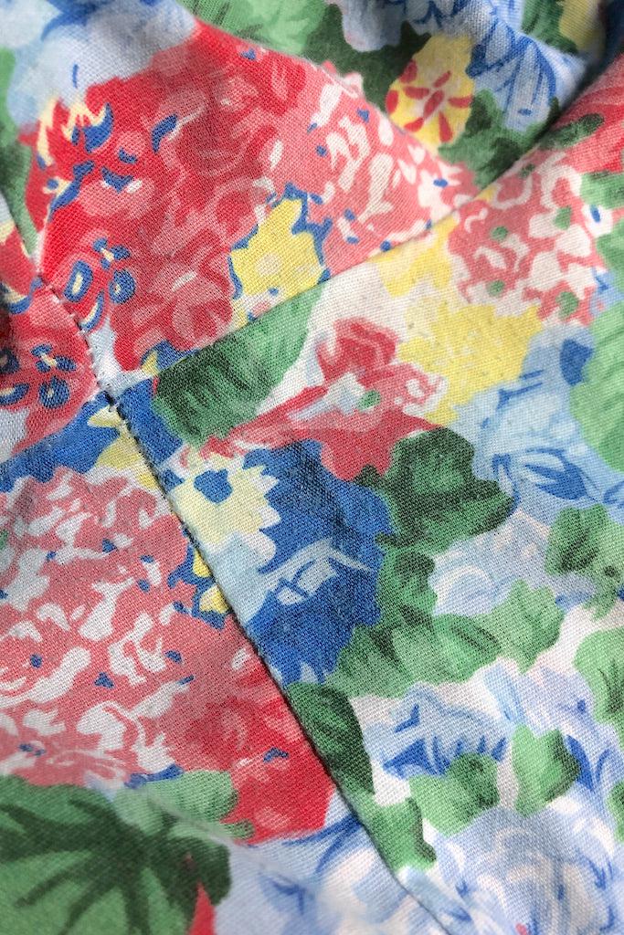 Vintage Blue Print Summer Shirt-ThisBlueBird