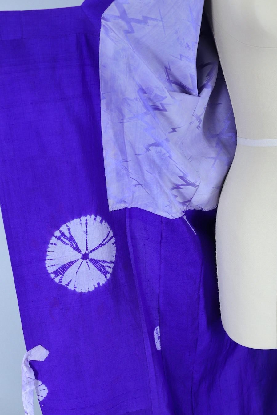Vintage Blue Shibori Silk Kimono Cardigan-ThisBlueBird - Modern Vintage