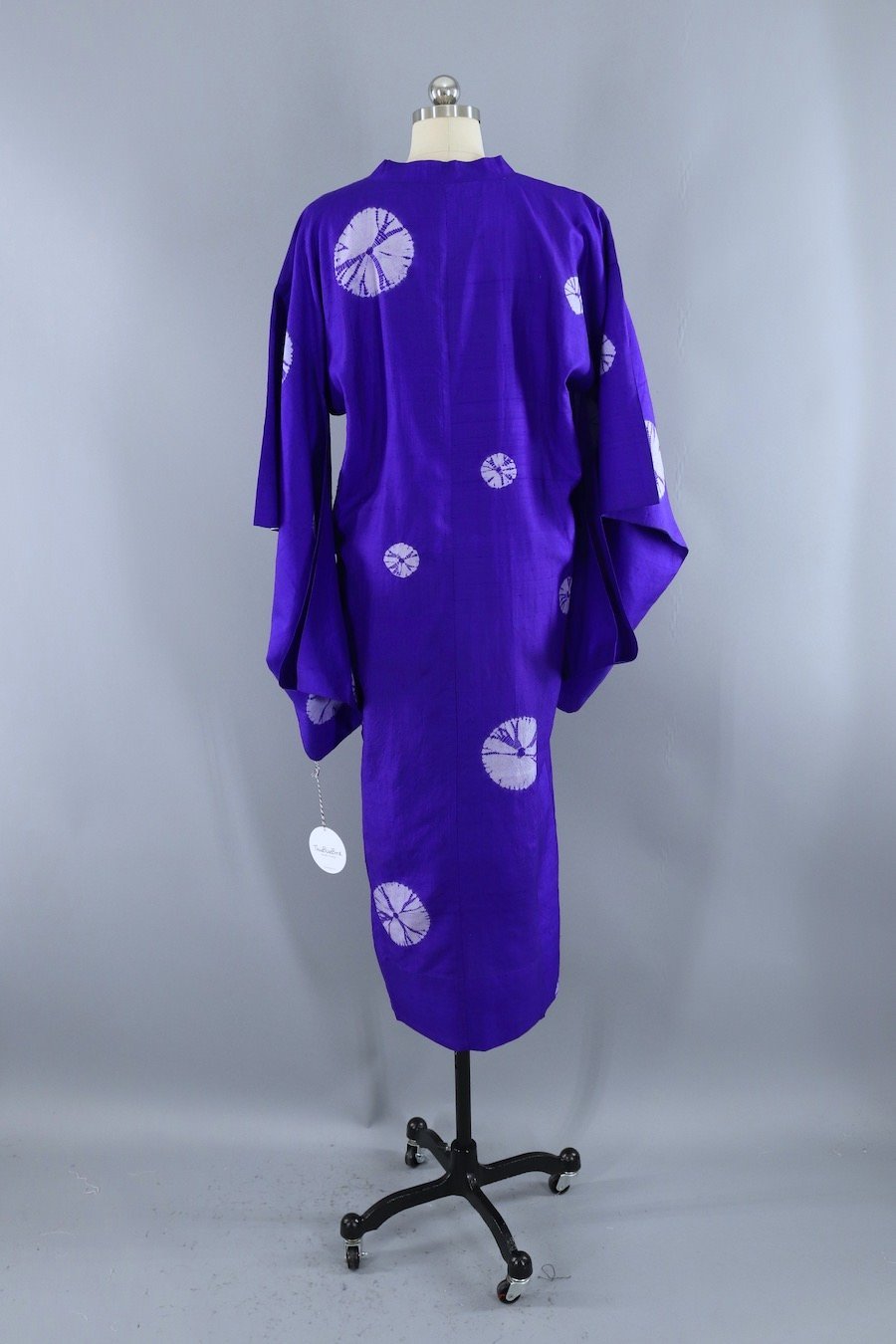 Vintage Blue Shibori Silk Kimono Cardigan-ThisBlueBird - Modern Vintage