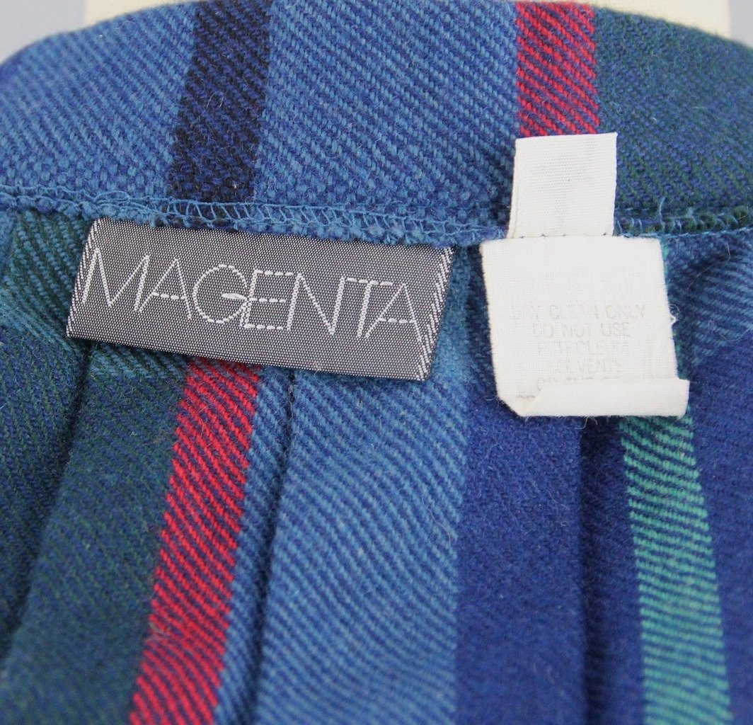 Vintage Blue Tartan Plaid Kilt Mini Skirt - ThisBlueBird