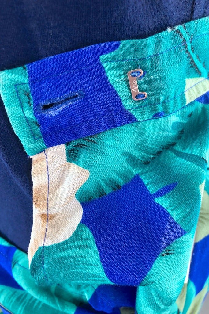 Vintage Blue Tropical Floral Skirt-ThisBlueBird - Modern Vintage