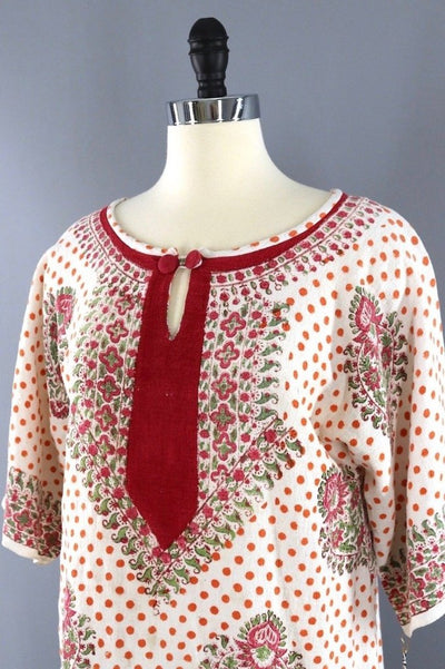 Vintage Bohemian Cotton Tunic-ThisBlueBird - Modern Vintage