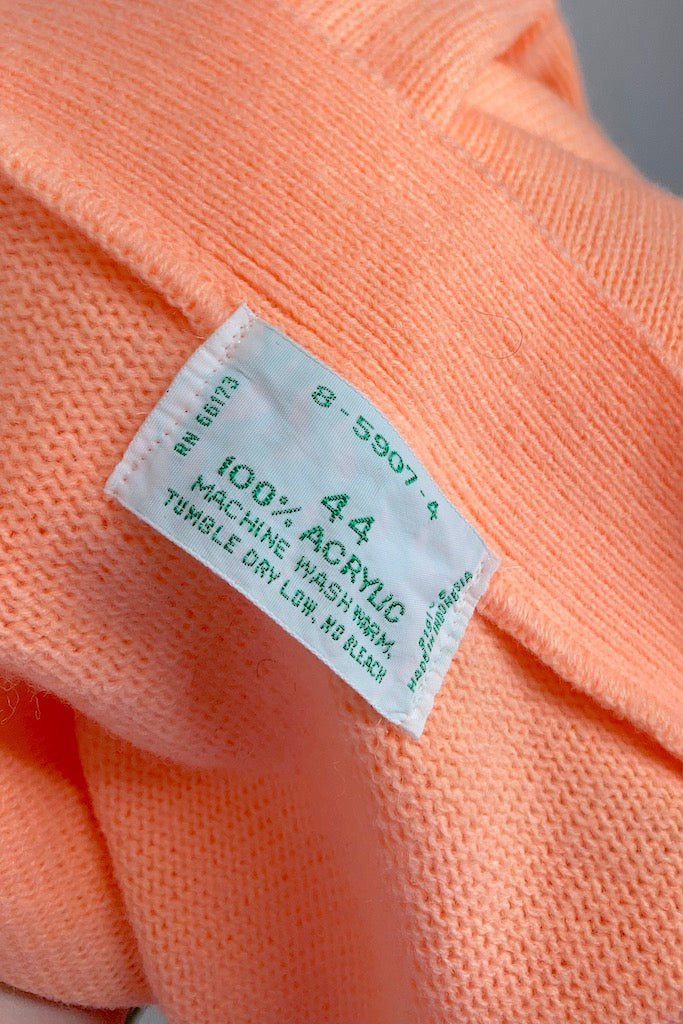 Vintage Bright Orange Spring Sweater Vest-ThisBlueBird