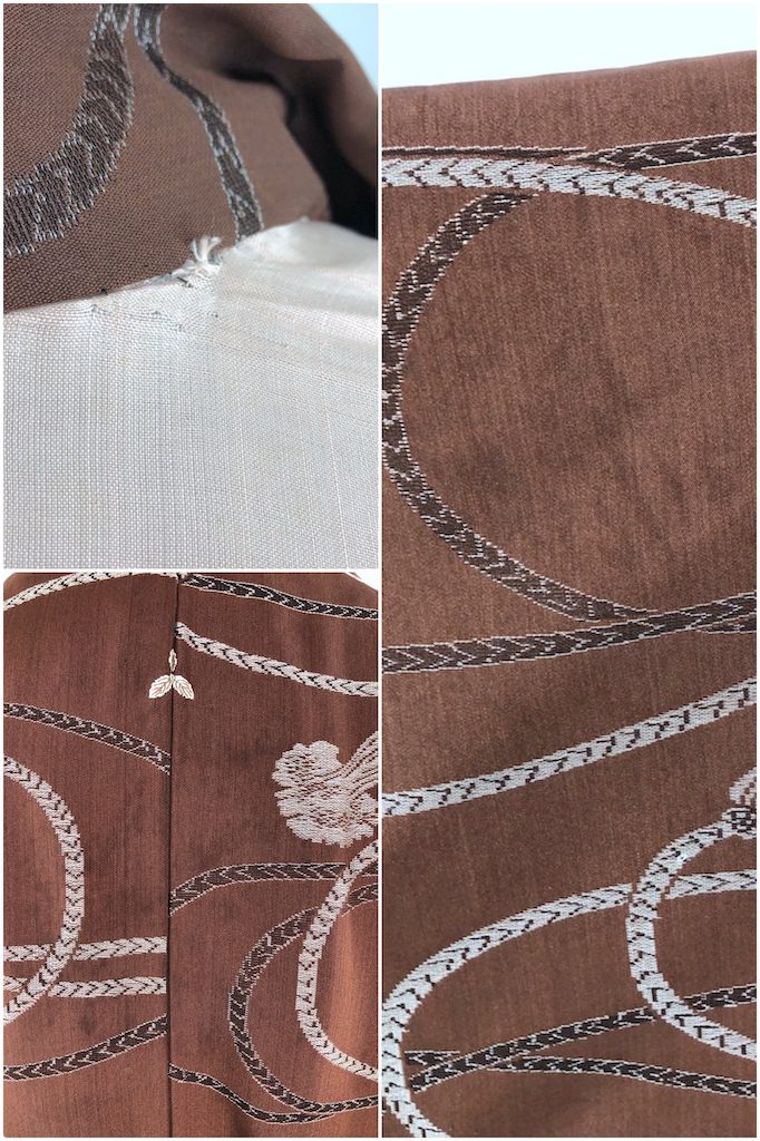 Vintage Brown Silk Kimono Robe-ThisBlueBird - Modern Vintage