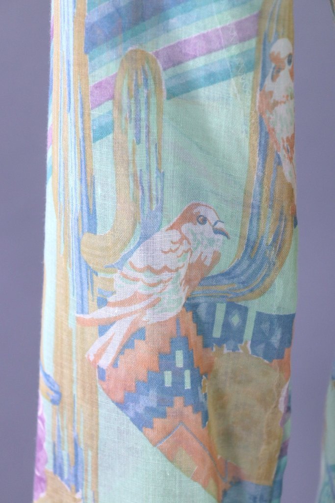 Vintage Cactus Print Blouse-ThisBlueBird - Modern Vintage