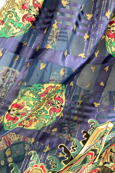 Vintage Chinese Dragon Evening Dress-ThisBlueBird