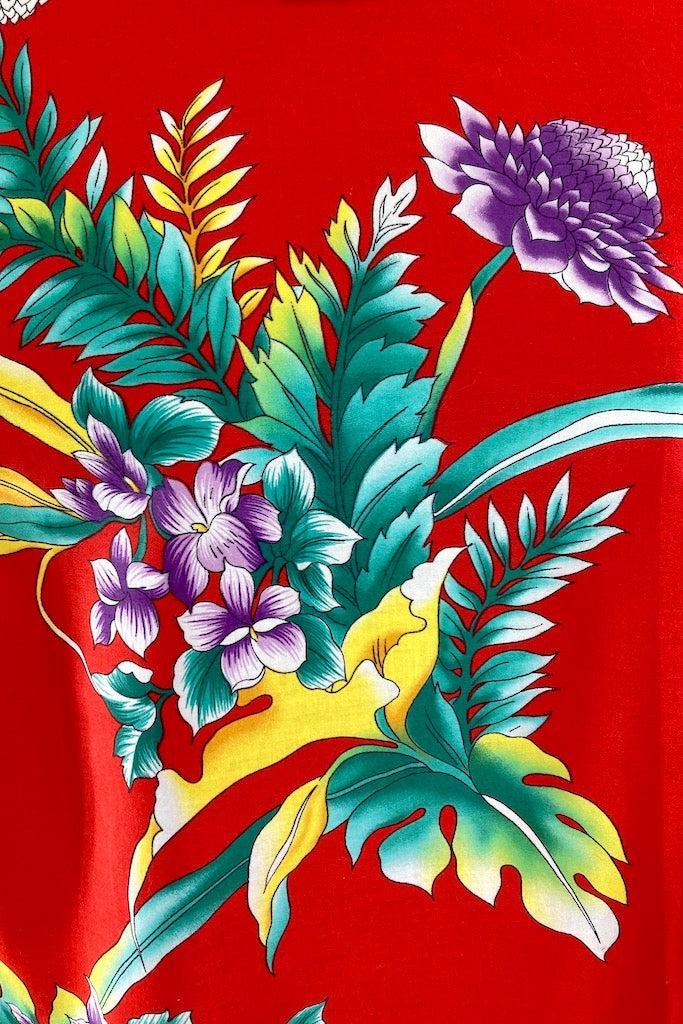Vintage Classic Hawaiian Print Sundress-ThisBlueBird