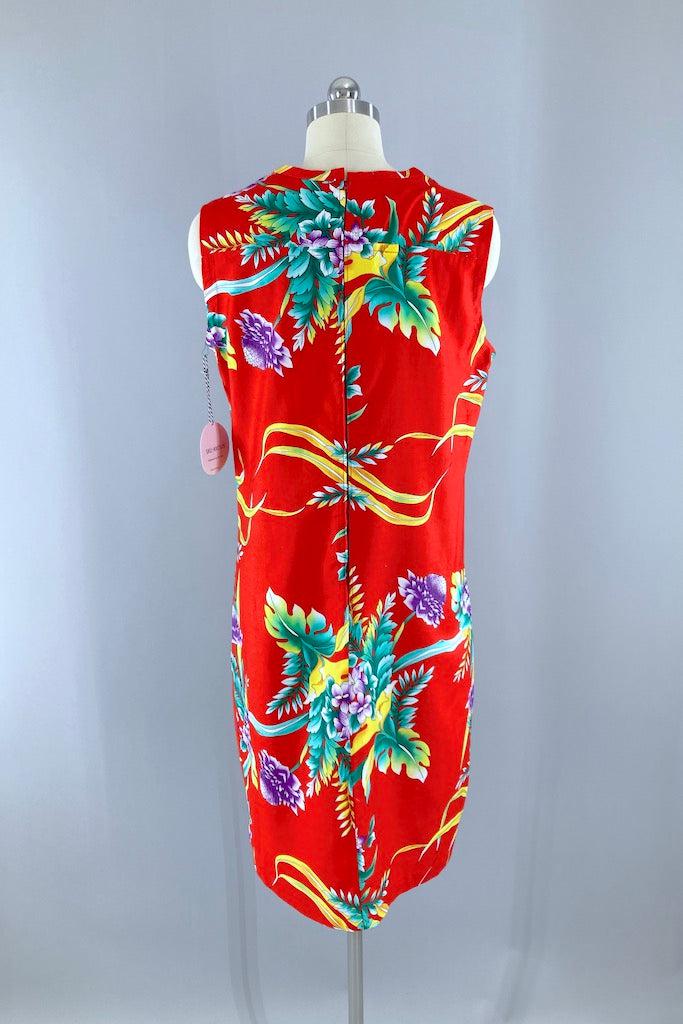Vintage Classic Hawaiian Print Sundress-ThisBlueBird